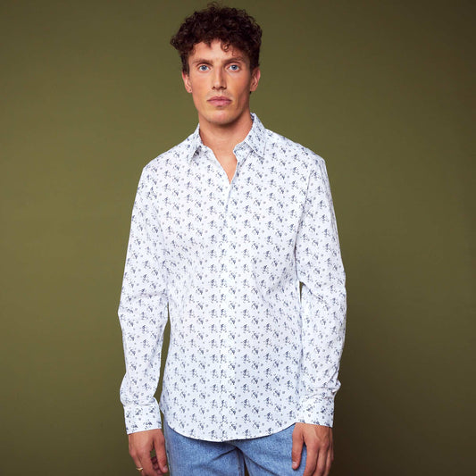 Camisa con estampado BLANCO