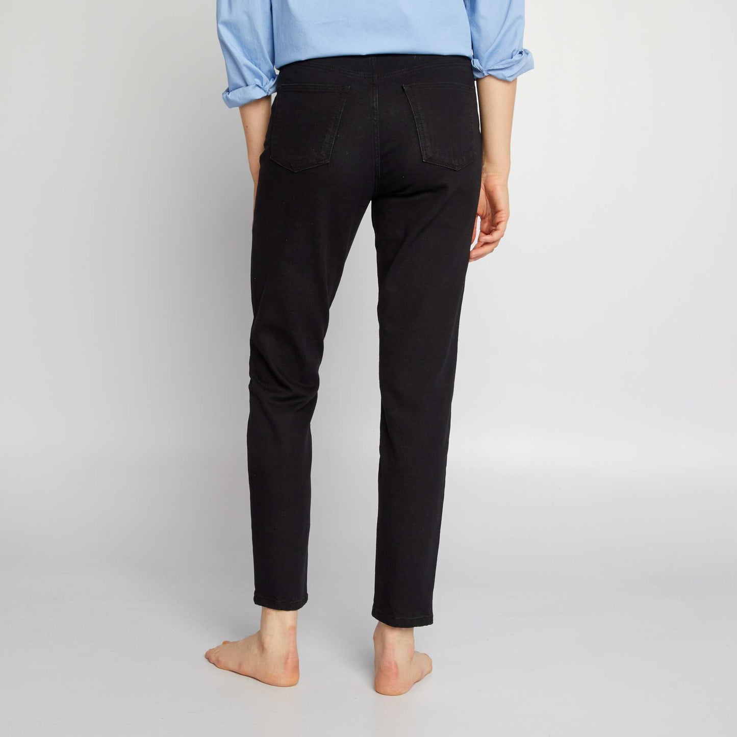 Pantalon jean slim L30 NEGRO