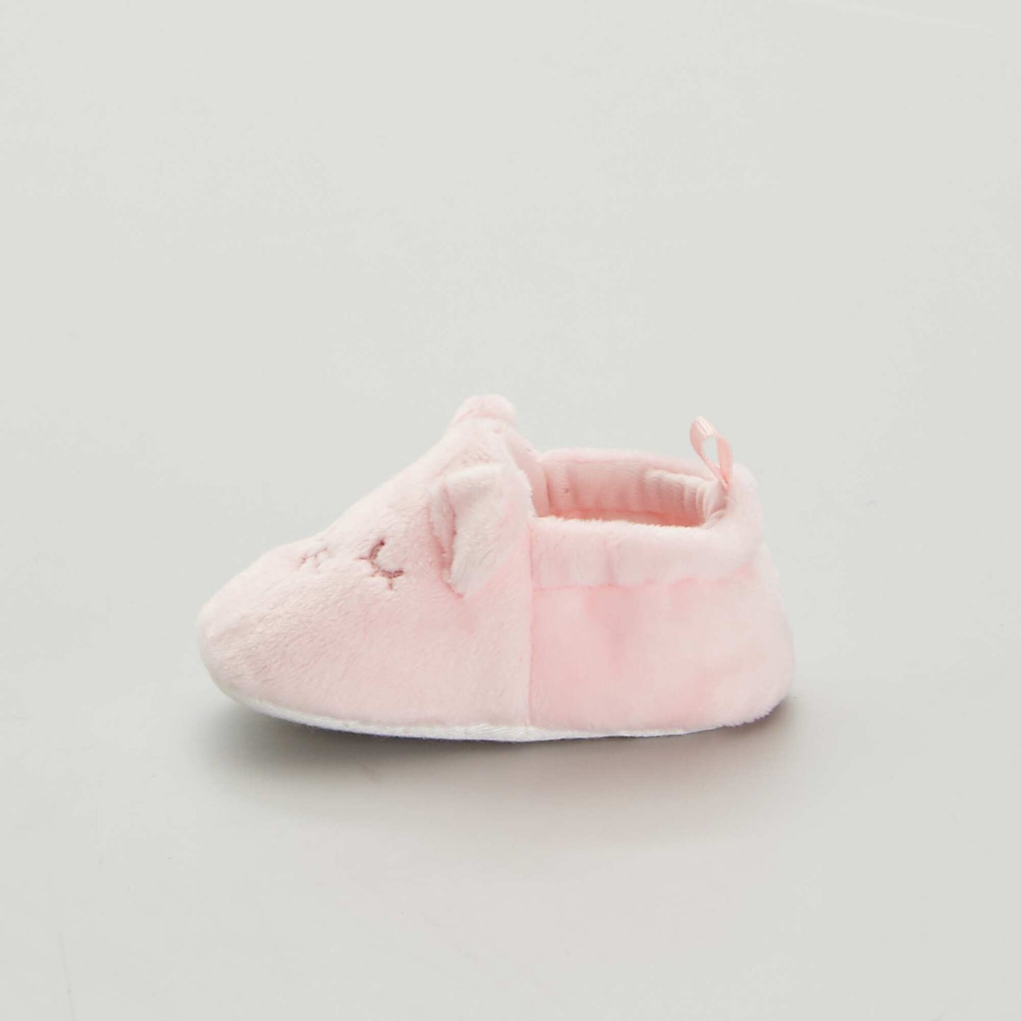 Zapatillas de terciopelo para bebé rosa pálido