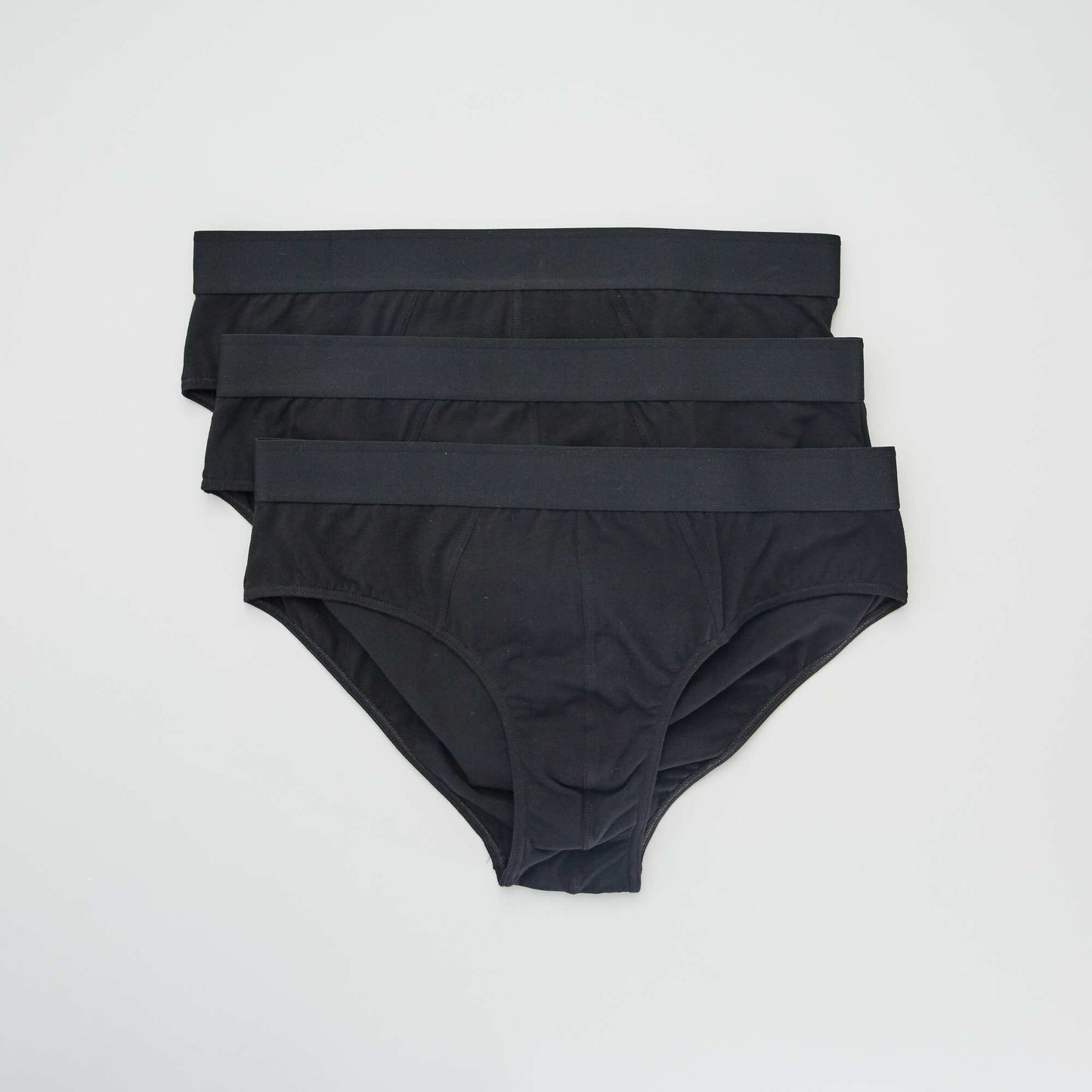 Pack de 3 slips lisos NEGRO