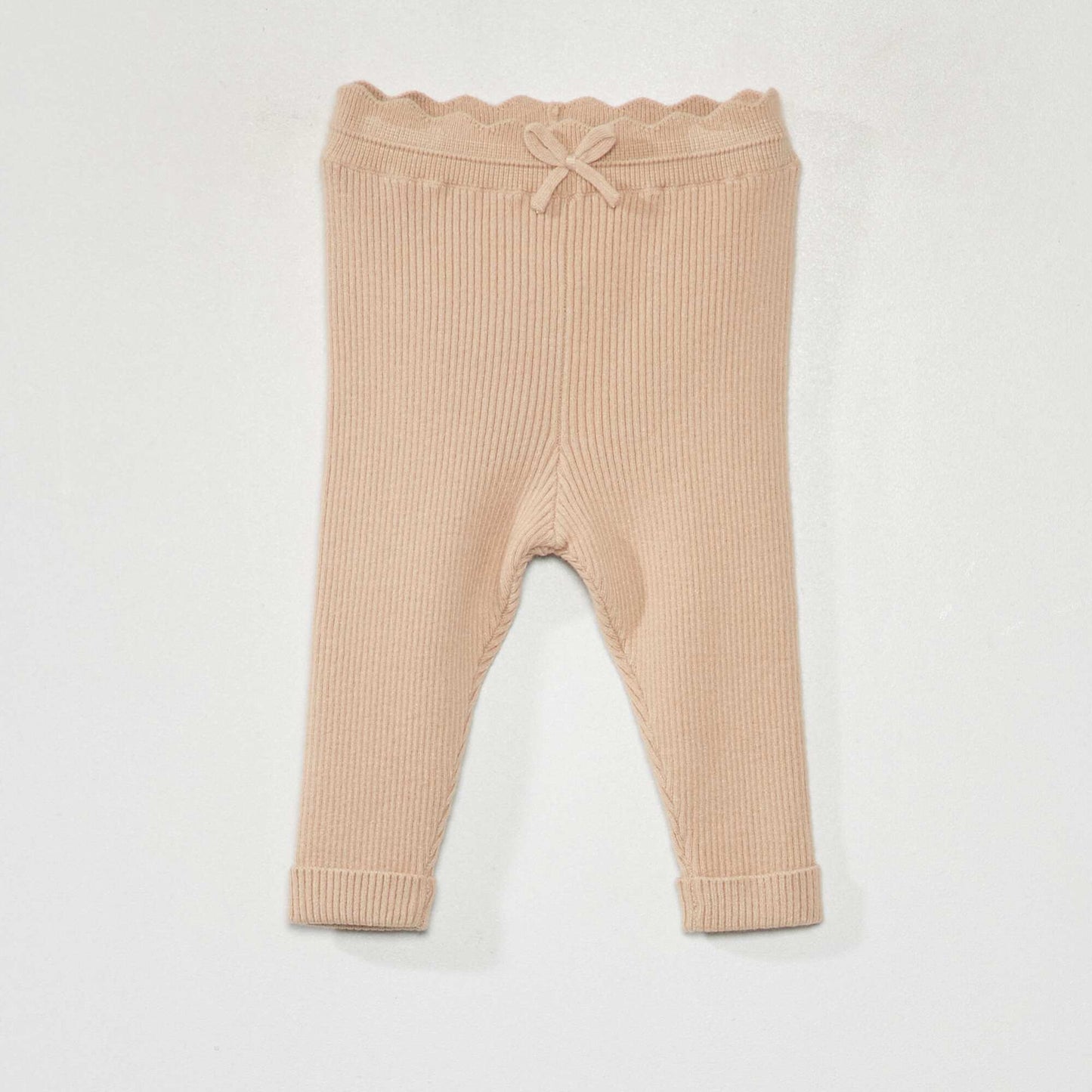 Legging de punto de canal  BEIGE