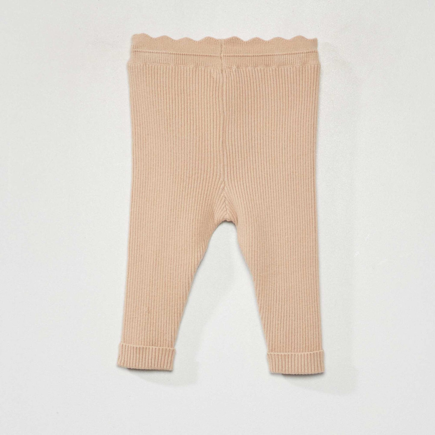 Legging de punto de canal  BEIGE