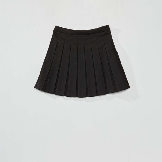 Falda plisada estampado tartán Negro