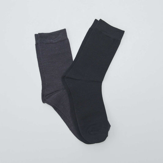 Pack de 2 pares de medias negro