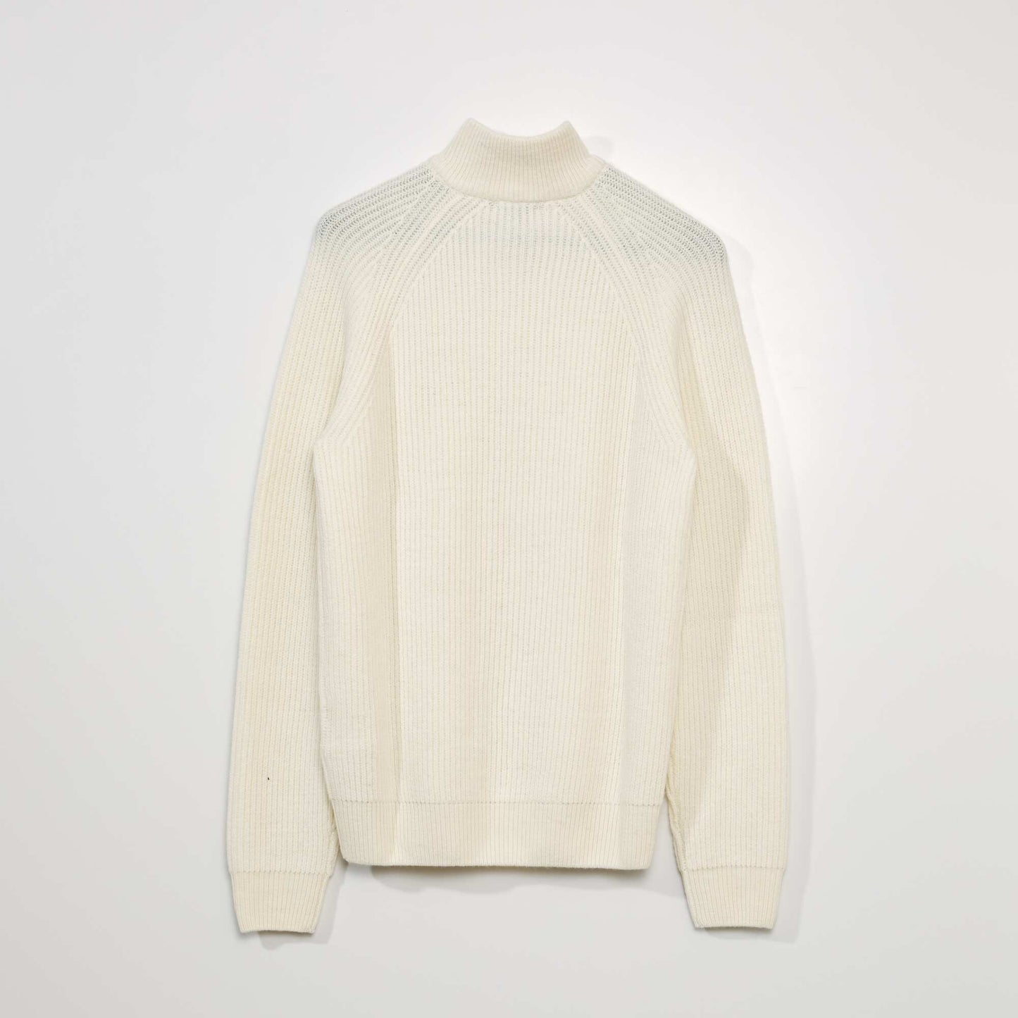 Sweater de cuello alto con botones BLANCO