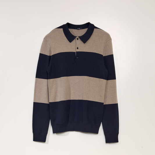 Sweater estilo remera de manga larga AZUL