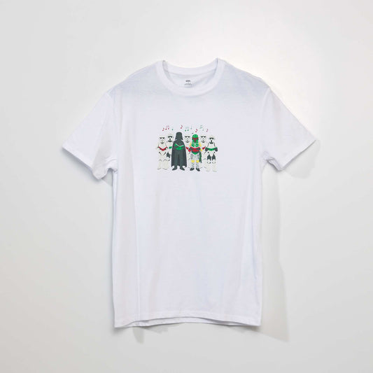 Camiseta 'Star Wars' 'Navidad' BLANCO