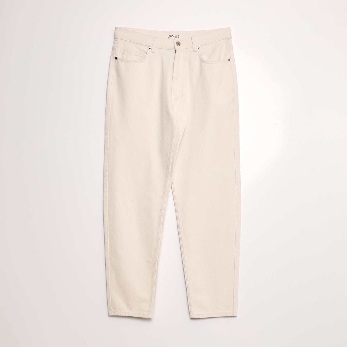 Pantalón jean relaxed BEIGE