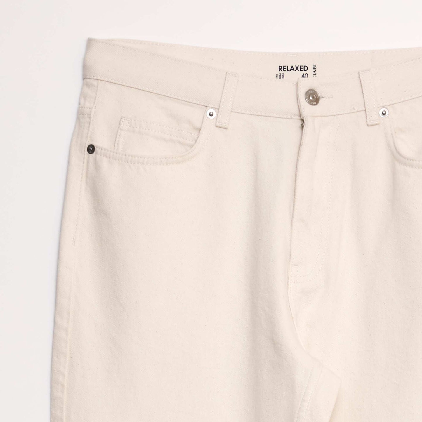 Pantalón jean relaxed BEIGE