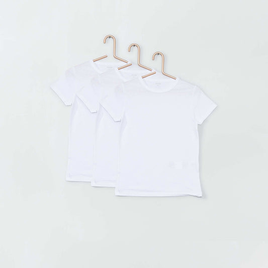 Pack de 3 camisetas interiores blanco
