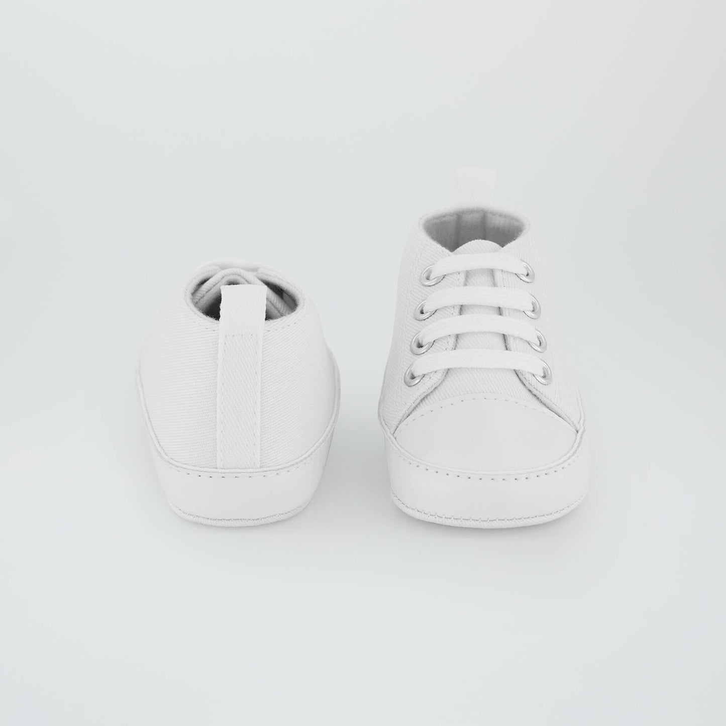 Zapatillas altas de tela blanco