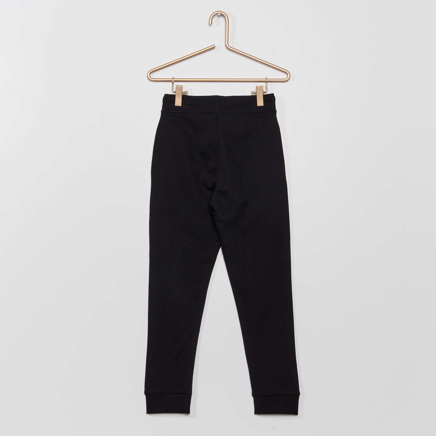 Pantalon de jogging de algodón liso negro