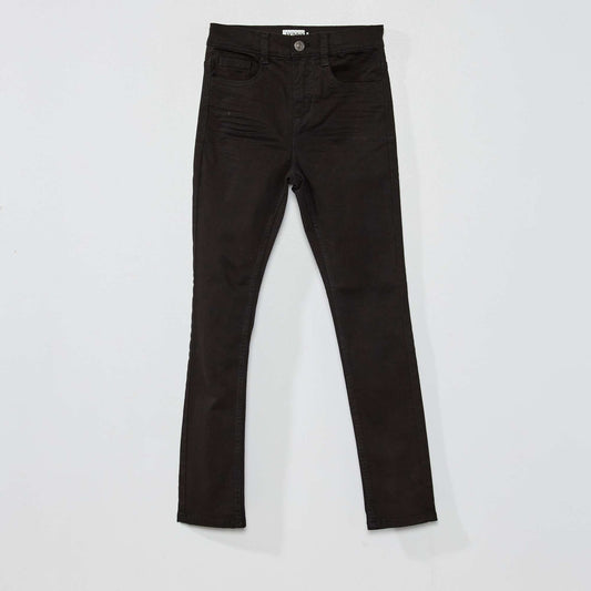 Pantalon skinny con cinco bolsillos negro