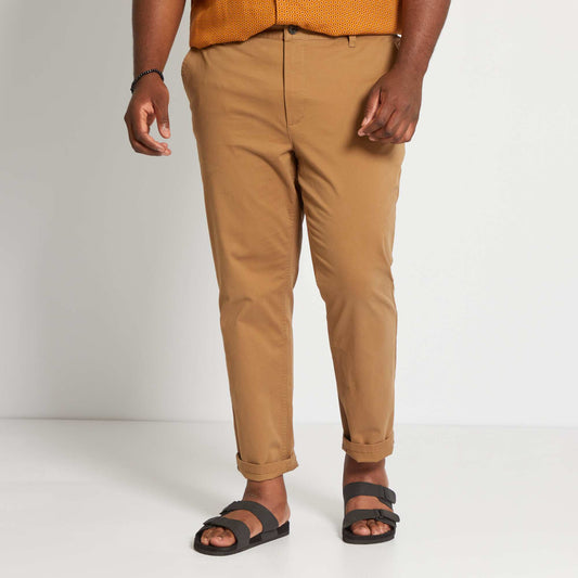 Pantalón chino slim L32 marrón