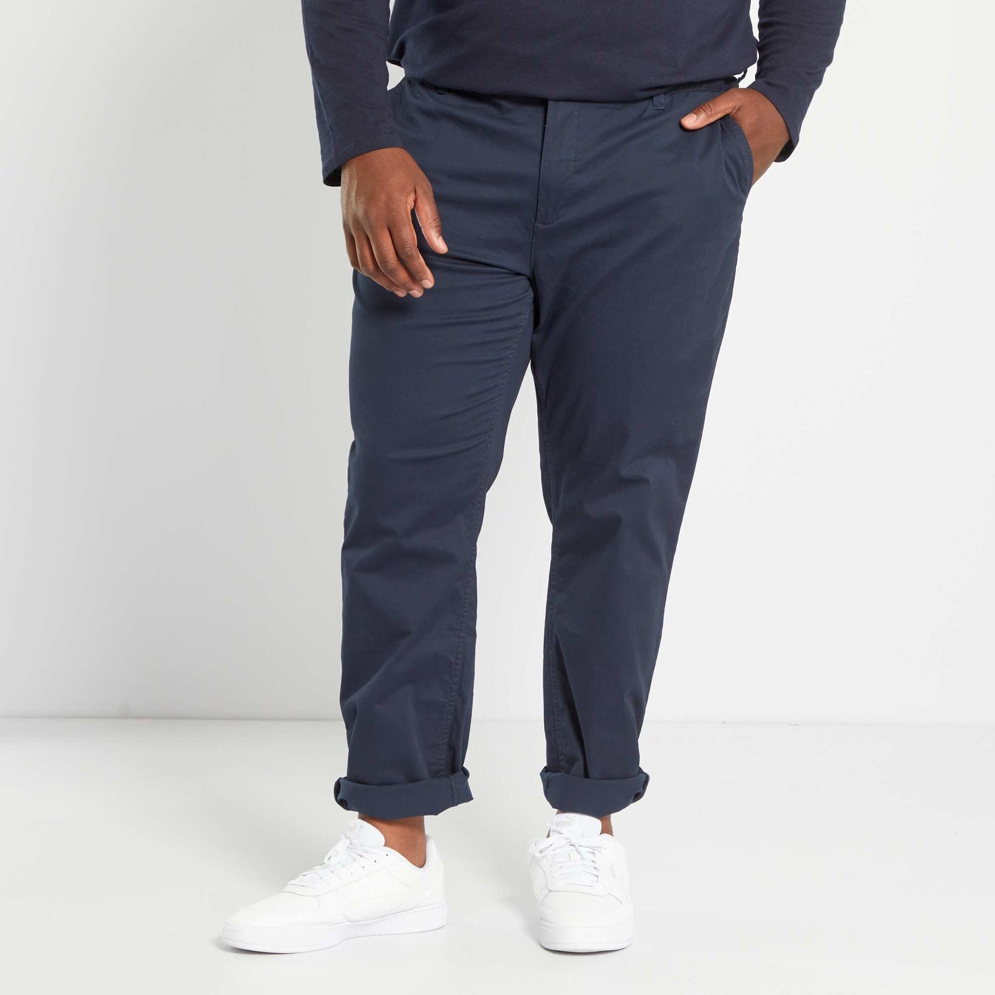 Pantalón chino slim L32 AZUL