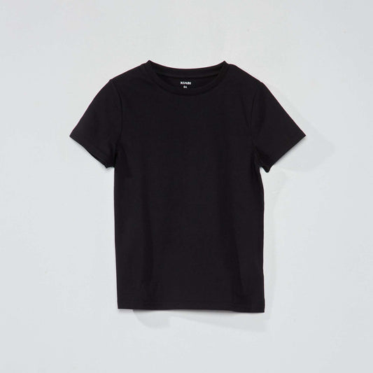 Camiseta básica lisa negro