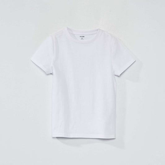 Camiseta básica lisa blanco