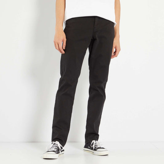 Pantalon slim 5 bolsillos - L32 NEGRO