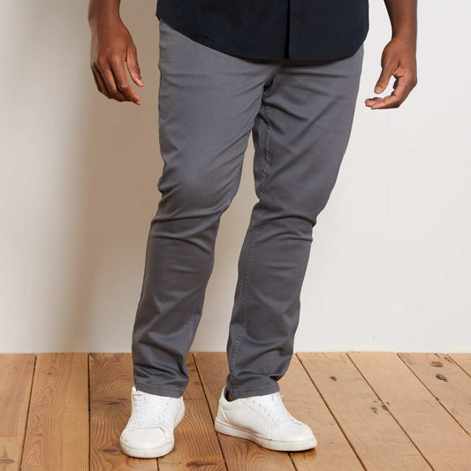 Pantalón slim L32 GRIS