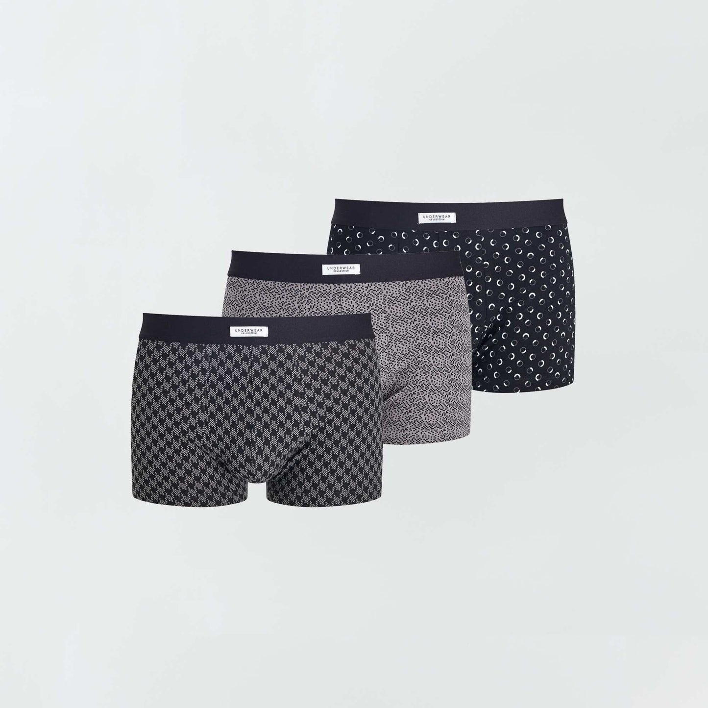 Pack de 3 boxers elásticos NEGRO