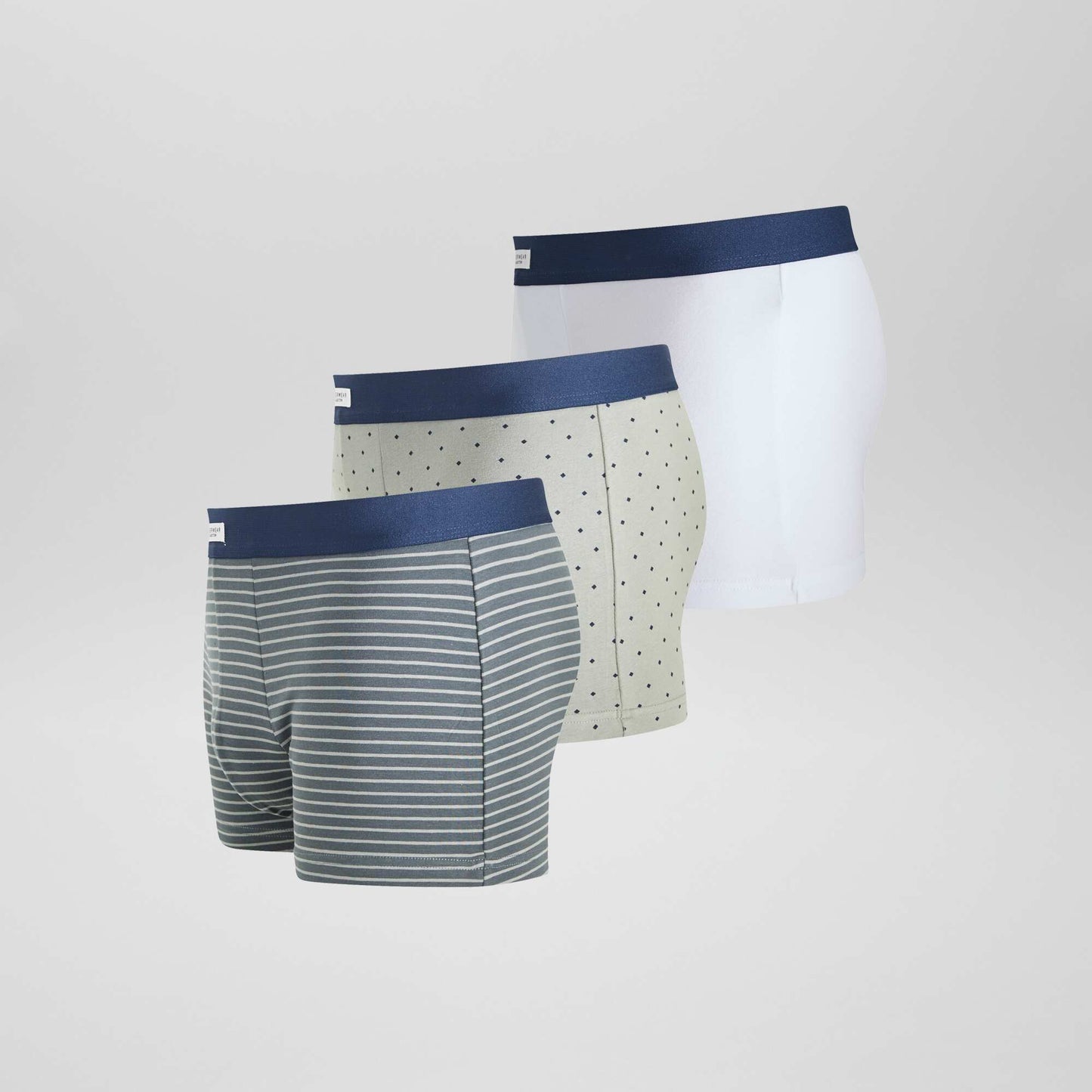 Pack de 3 boxers elásticos GRIS