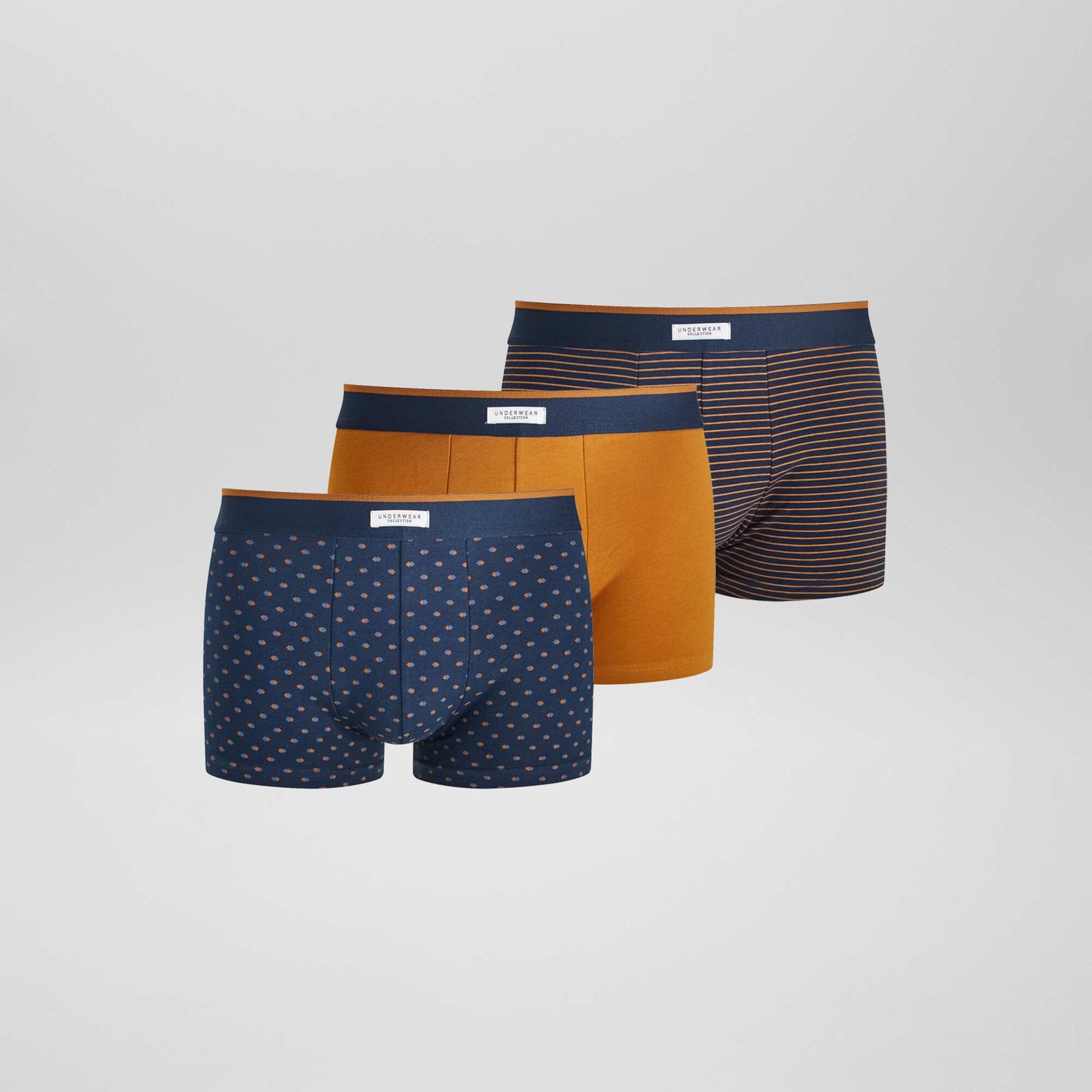 Pack de 3 boxers elásticos AZUL