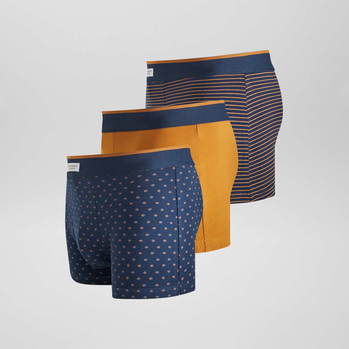 Pack de 3 boxers elásticos AZUL