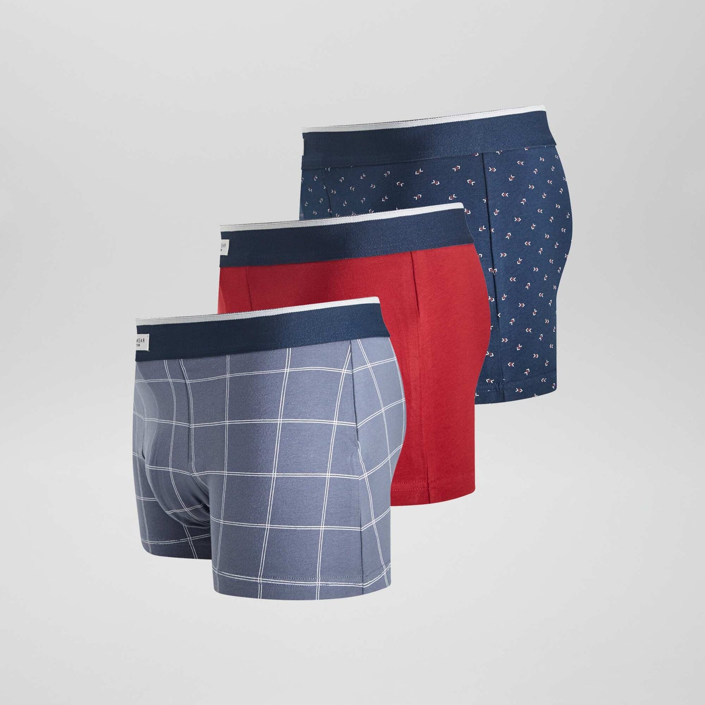 Pack de 3 boxers elásticos AZUL