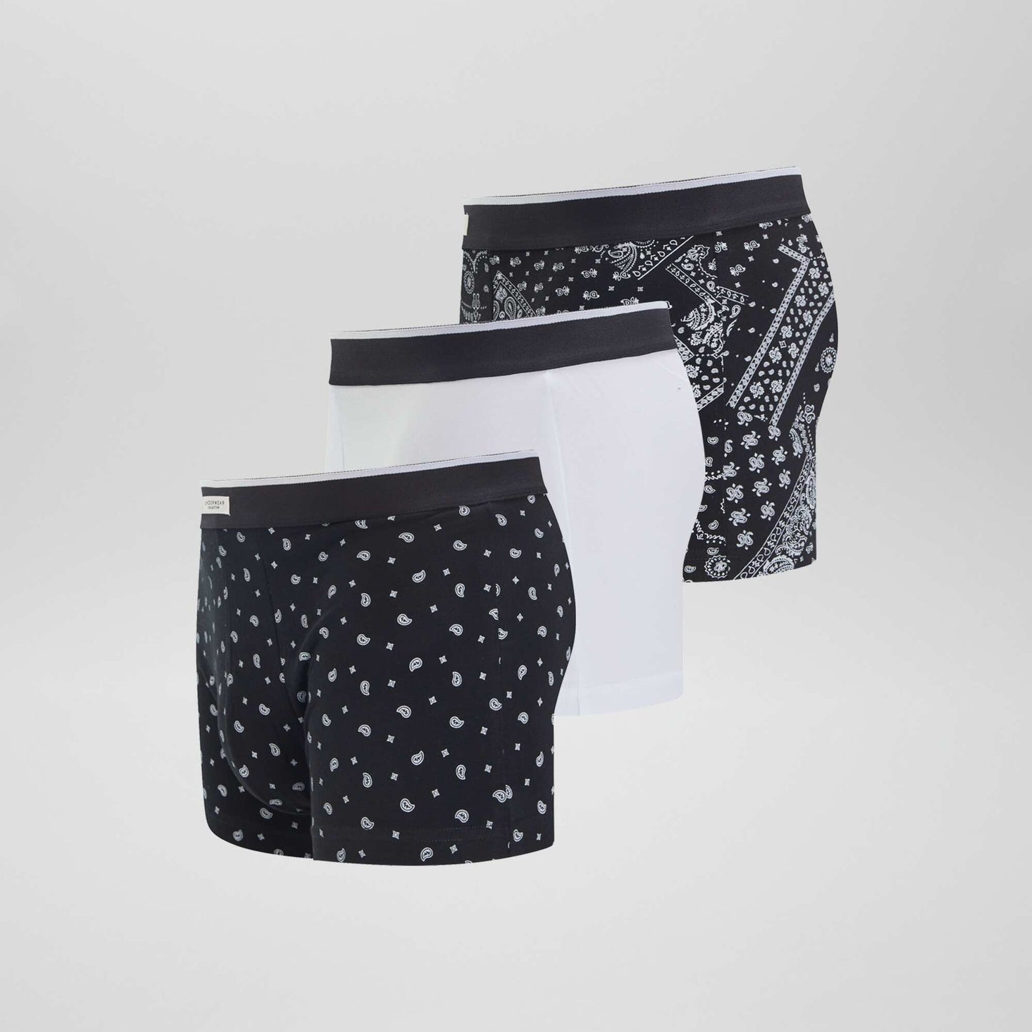 Pack de 3 boxers elásticos NEGRO