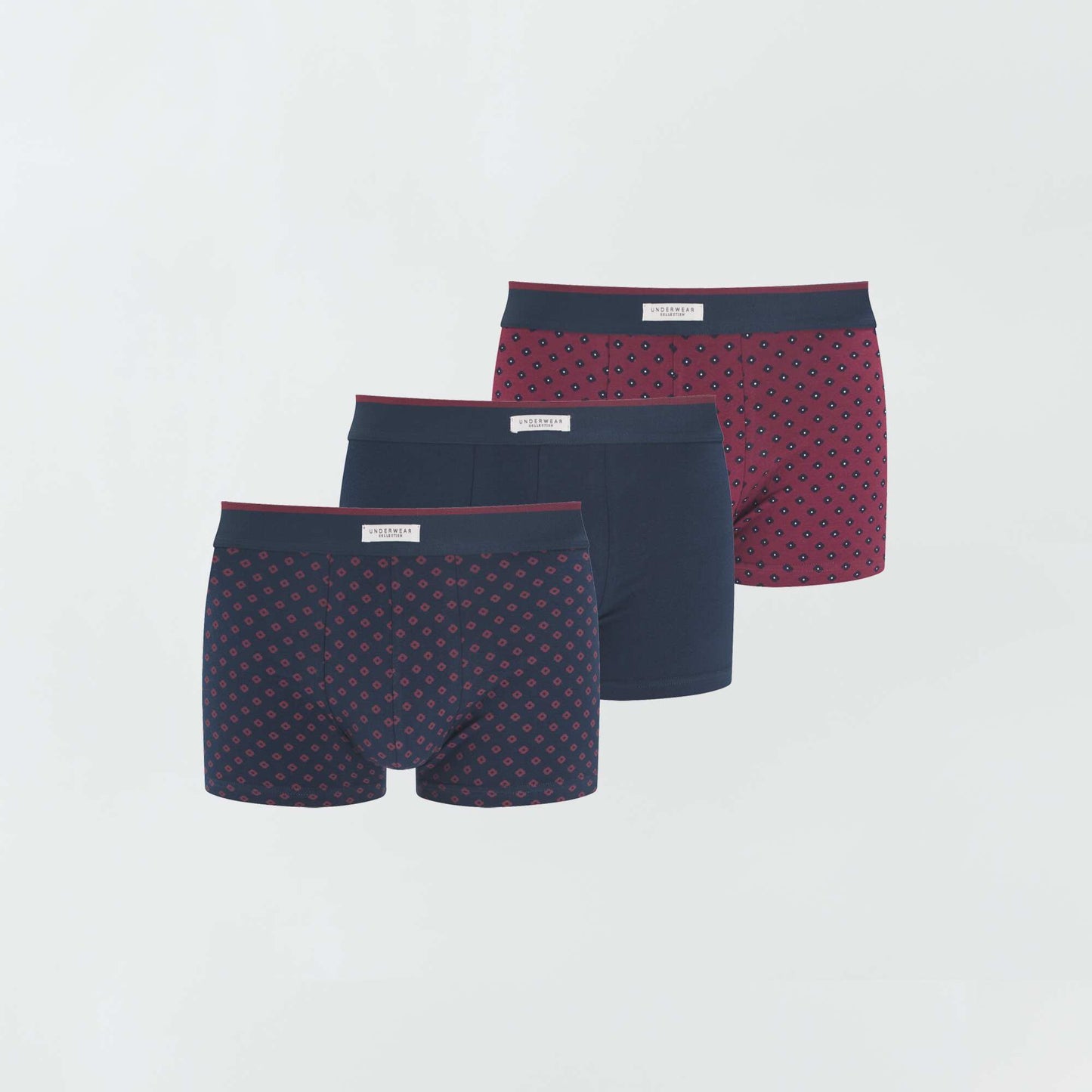 Pack de 3 boxers elásticos ROJO