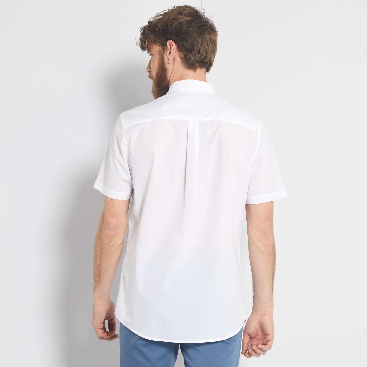 Camisa blanca manga corta blanco