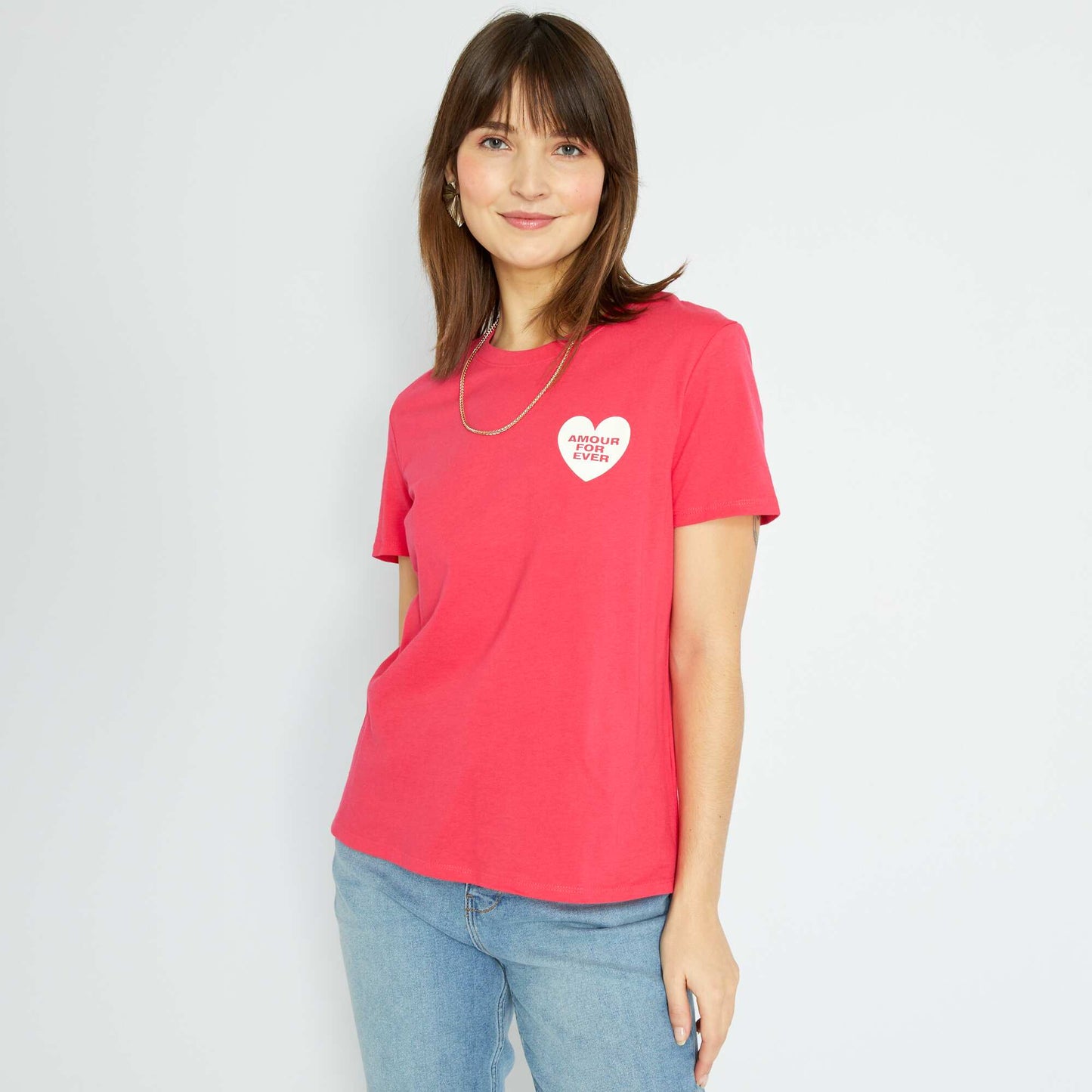 Camiseta  'corazones' ROSA