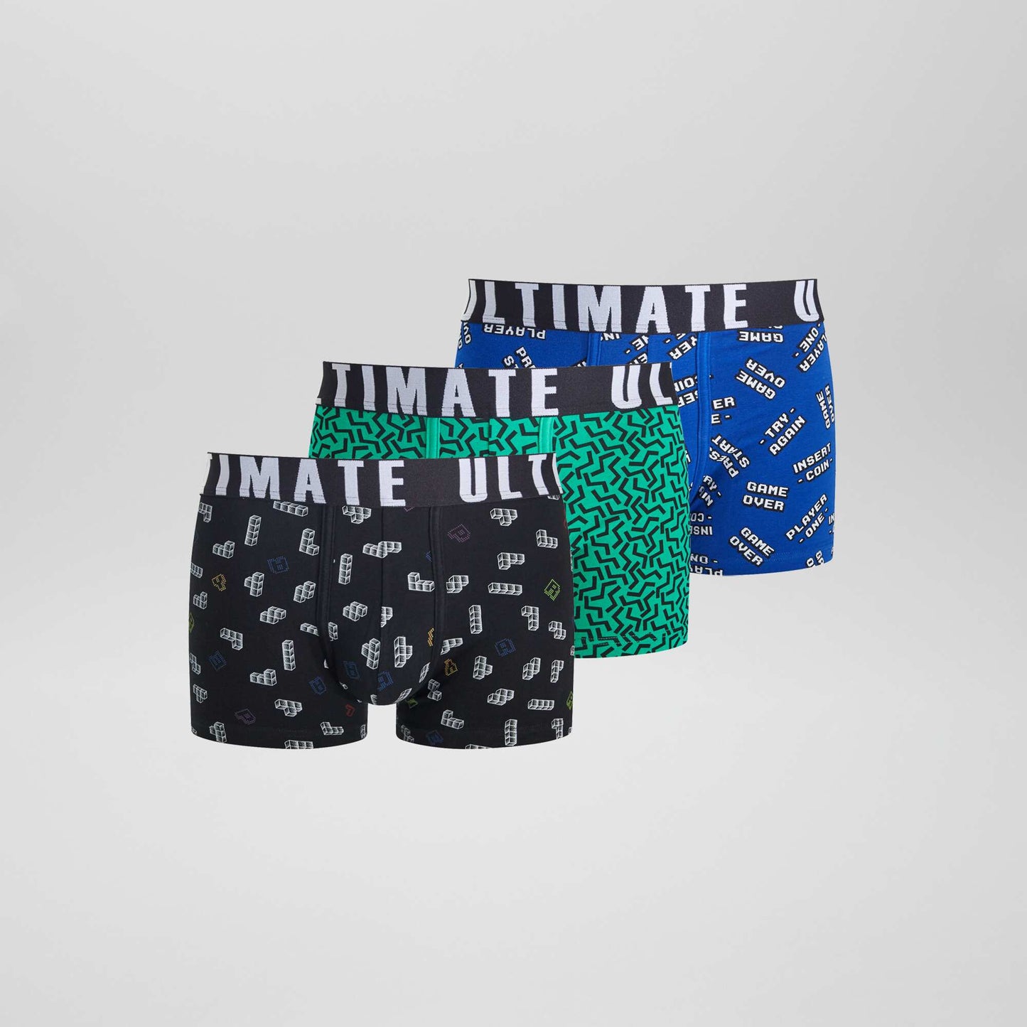 Pack de 3 boxers de fantasía NEGRO