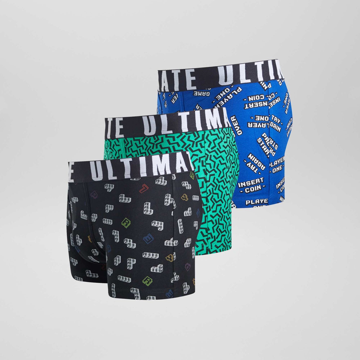 Pack de 3 boxers de fantasía NEGRO