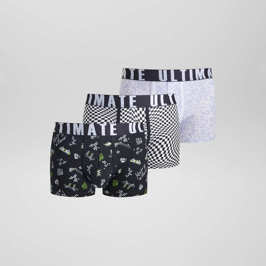 Pack de 3 boxers de fantasía PURPURA