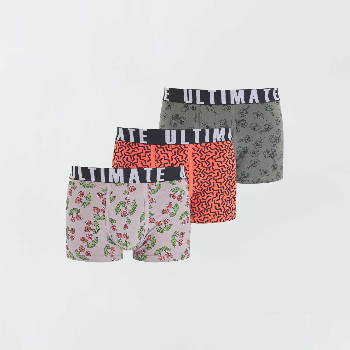 Pack de 3 boxers de fantasía GRIS