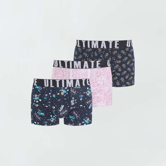 Pack de 3 boxers de fantasía AZUL