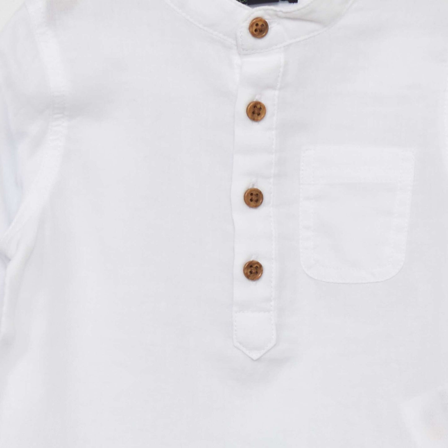 Camisa con cuello panadero BLANCO