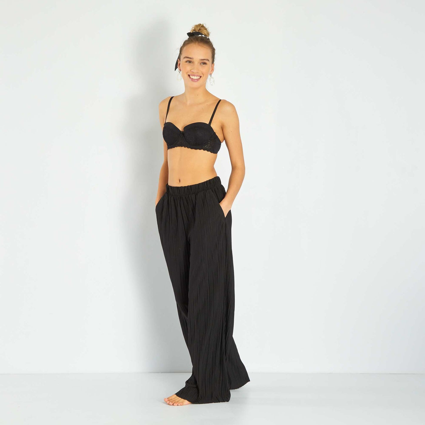 Sujetador bandeau con foam negro