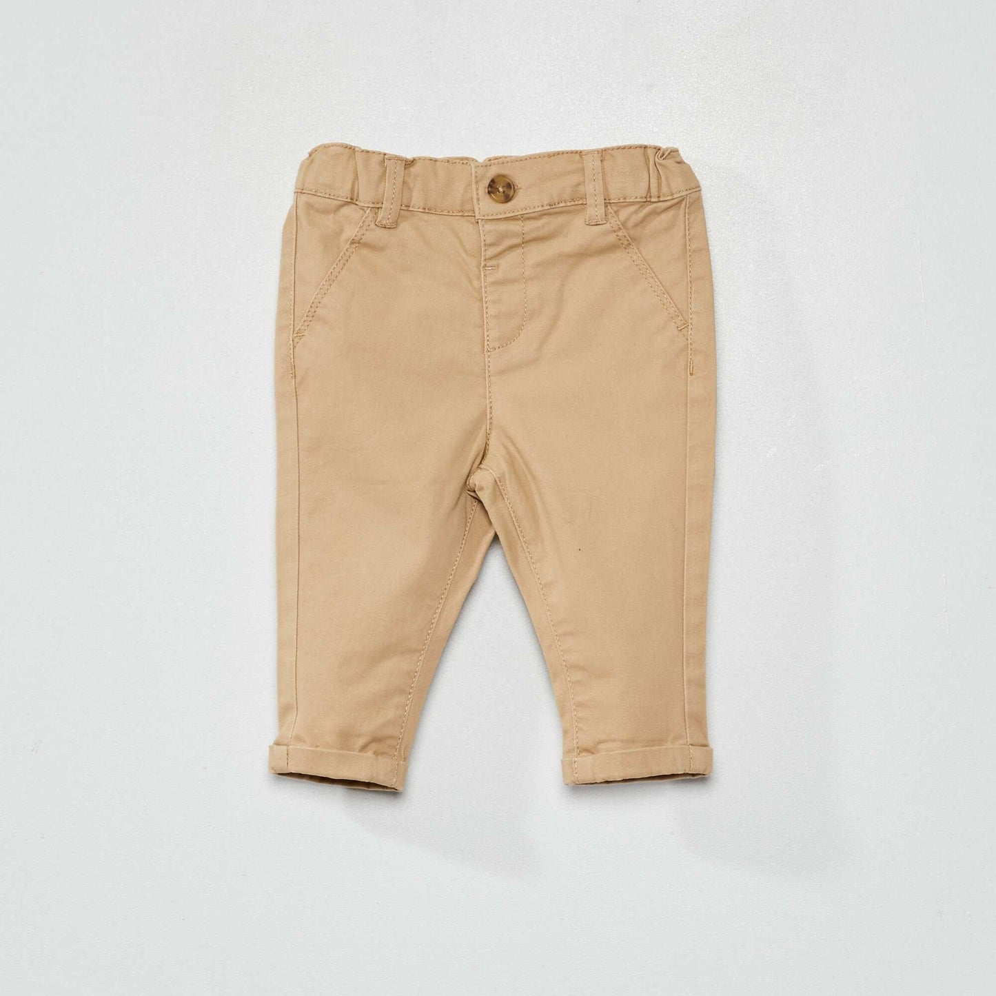 Pantalón chino liso BEIGE