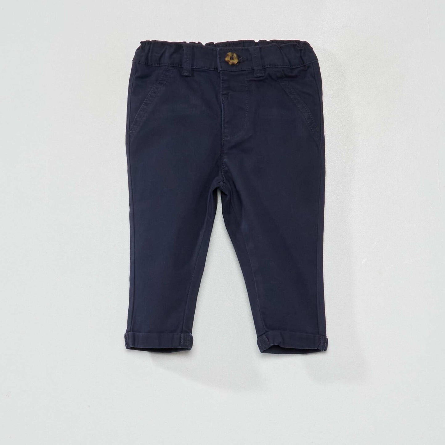 Pantalon chino liso azul