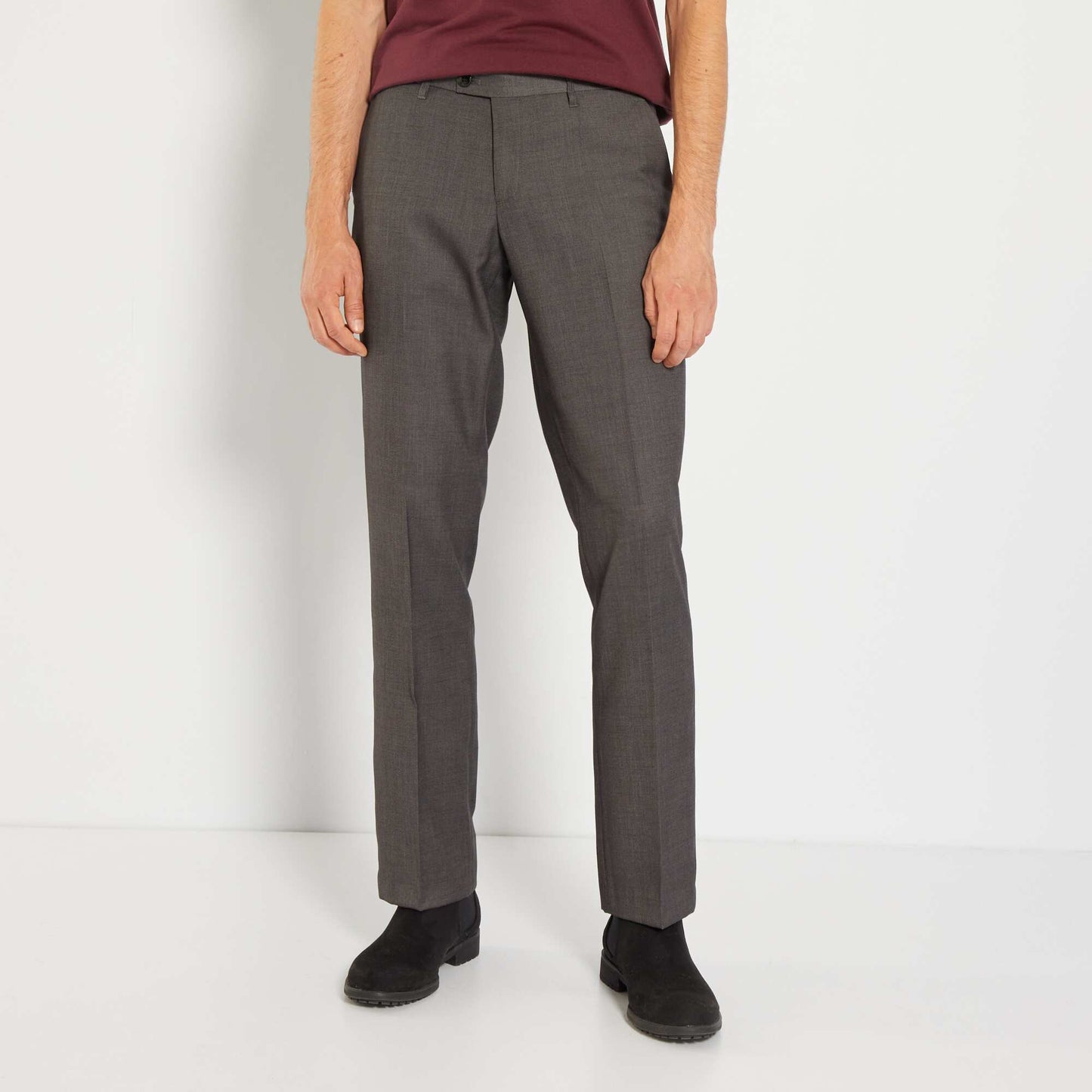 Pantalon de traje slim caviar gris