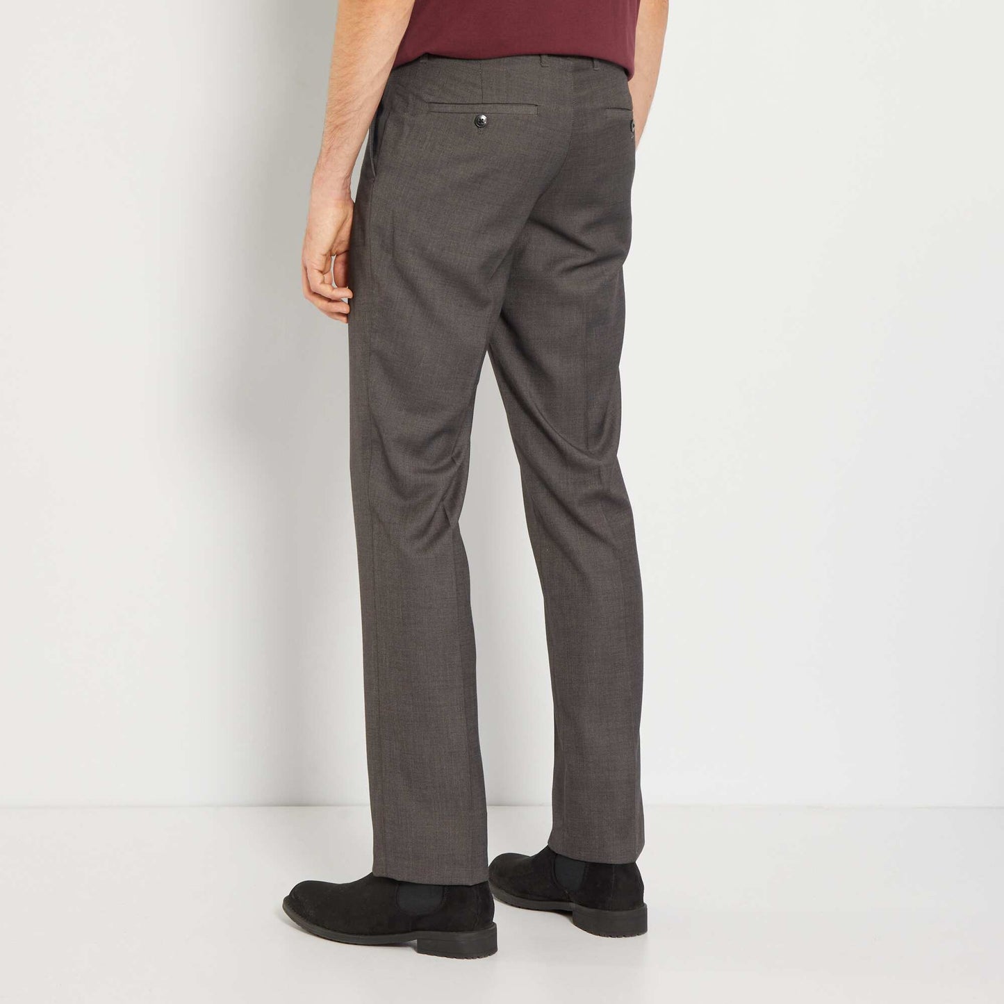 Pantalon de traje slim caviar gris