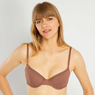 Sujetador foam de microfibra MARRON