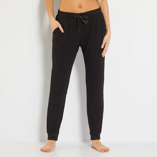 Pantalon de pijama vaporoso negro