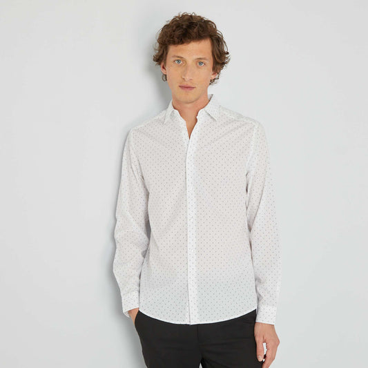 Camisa regular BLANCO