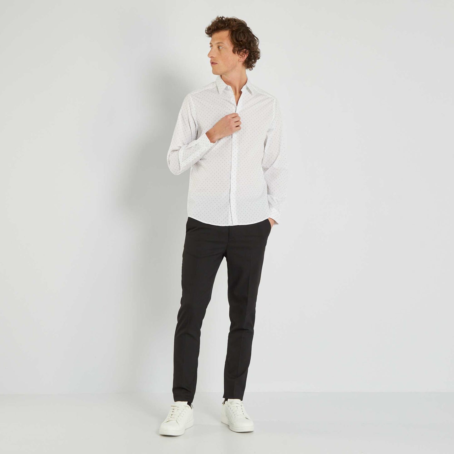 Camisa regular BLANCO