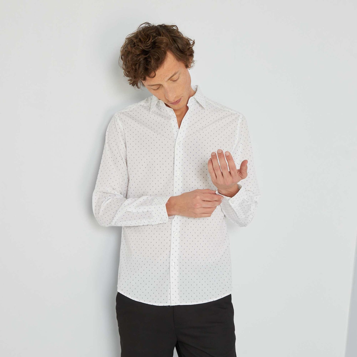 Camisa regular BLANCO