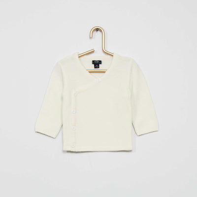Sweater de punto bobo BLANCO