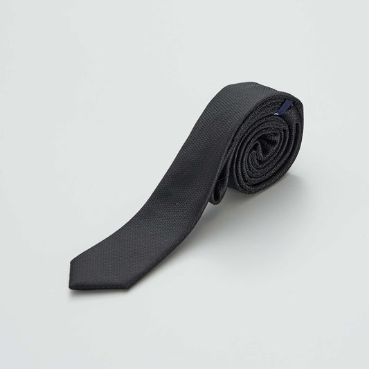 Corbata fina negra negro